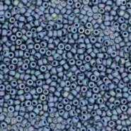 Miyuki rocailles Perlen 15/0 - Opaque glazed frosted rainbow bayberry blue 15-4703